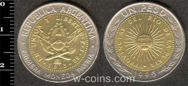 Монета Аргентина 1 песо 1995