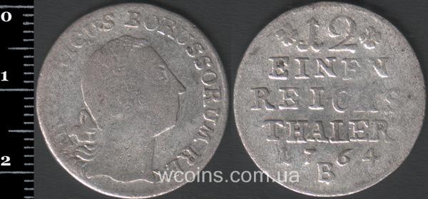 Монета Пруссія 1/12 талера 1764