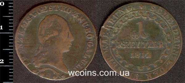 Монета Австрія 1 крейцер 1812