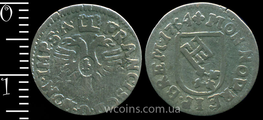 Coin Bremen 1 grote 1754