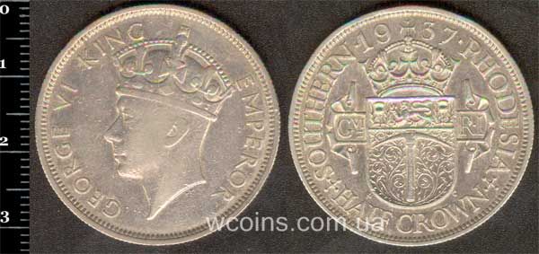 Монета Зімбабве 1/2 крони 1937