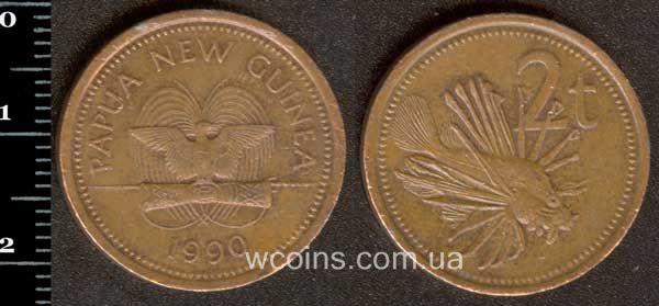 Монета Папуа-Нова Гвінея 2 тоа 1990