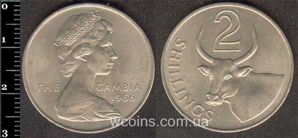 Coin Gambia 2 shillings 1966