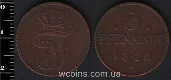Coin Mecklenburg-Schwerin 3 pfennig 1846