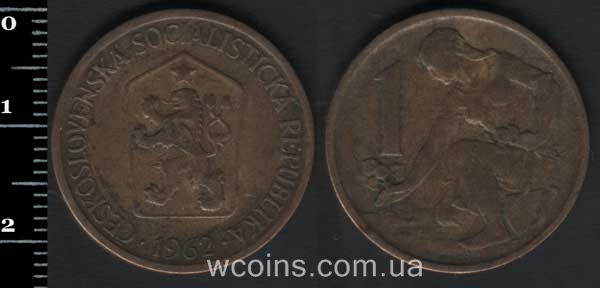 Монета Чехословаччина 1 крона 1962