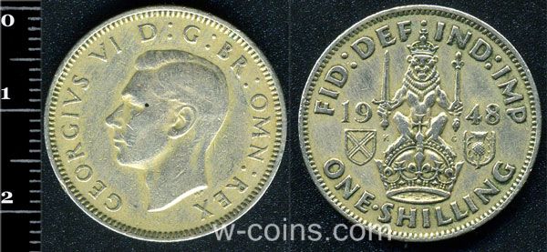 Coin United Kingdom 1 shilling 1948