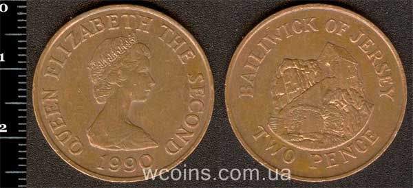Coin Jersey 2 pence 1990