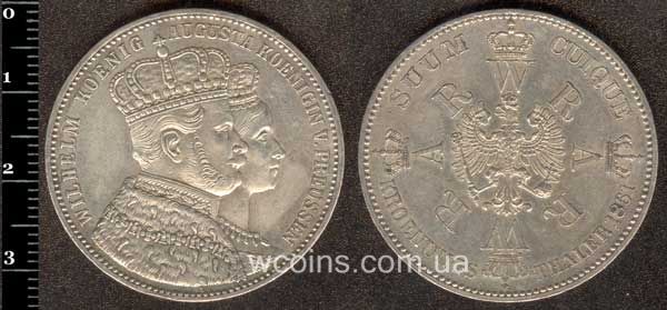 Coin Prussia thaler 1861