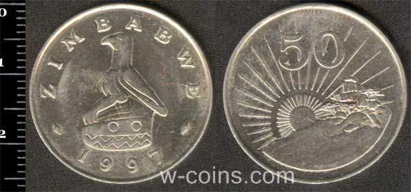 Монета Зімбабве 50 центів 1997