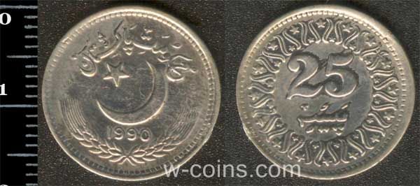 Coin Pakistan 25 paisa 1990