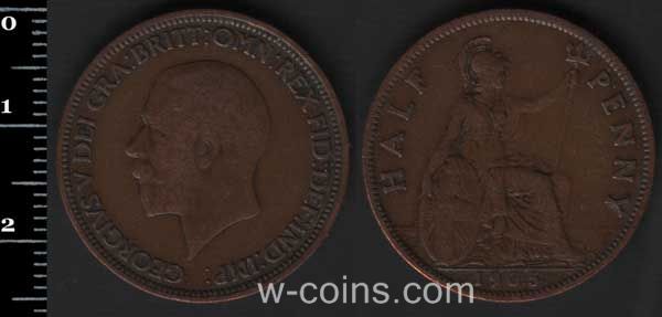 Монета Великобританія 1/2 пенні 1935