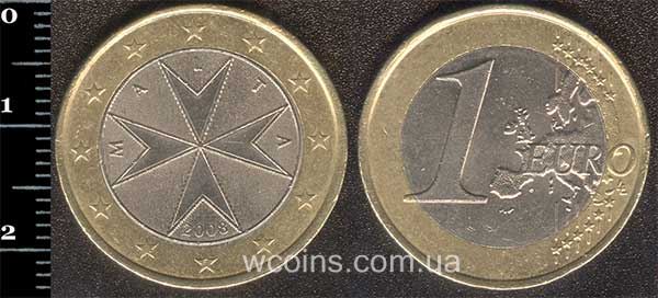 Монета Мальта 1 євро 2008