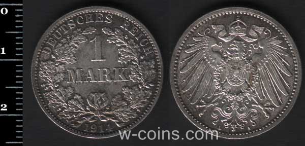 Монета Німеччина 1 марка 1914