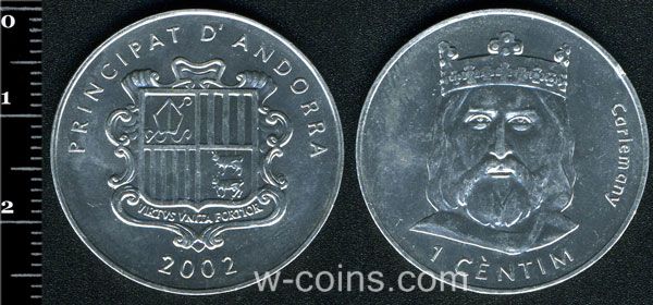 Coin Andorra 1 centime 2002