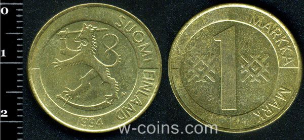 Монета Фінляндія 1 марка 1994