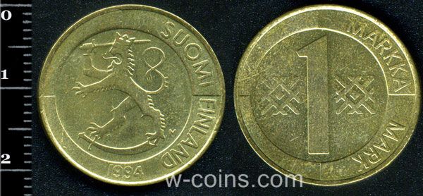 Монета Фінляндія 1 марка 1994