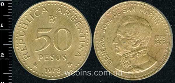 Монета Аргентина 50 песо 1978