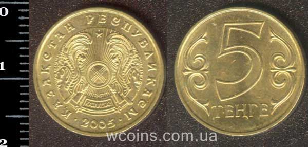 Монета Казахстан 5 теньге 2005