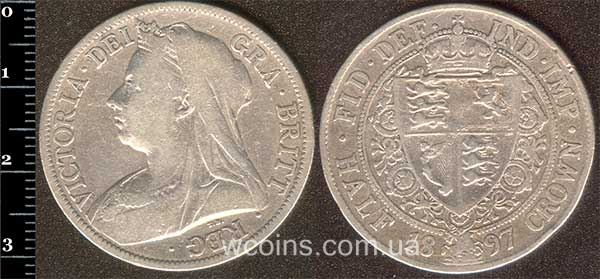Монета Великобританія 1/2 крони 1897