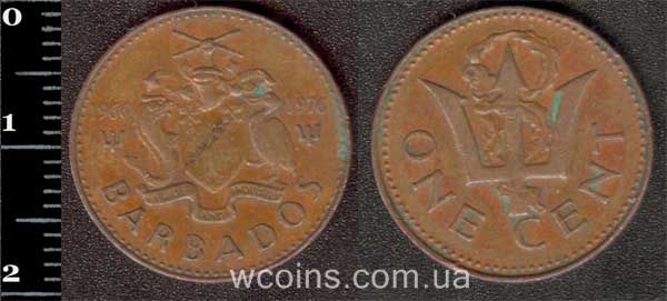 Монета Барбадос 1 цент 1976