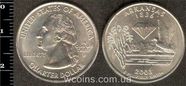 Coin USA 25 cents 2003 Arkansas