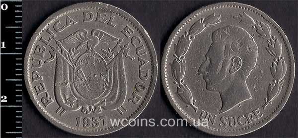 Монета Еквадор 1 сукре 1937