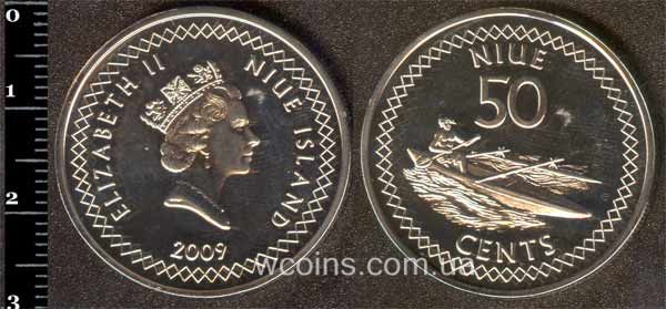 Монета Ніуе 50 центів 2009
