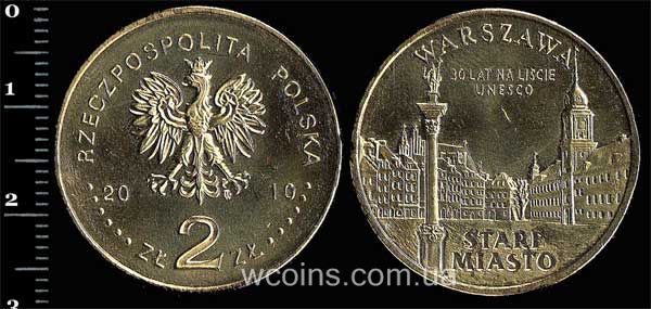 Монета Польща 2 злотих 2010 Варшава