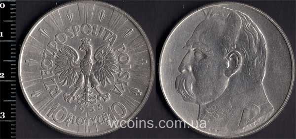 Монета Польща 10 злотих 1936