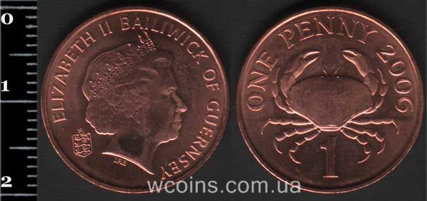 Монета Ґернсі 1 пенні 2006