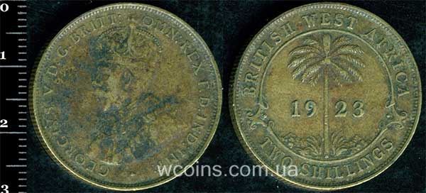 Coin British West Africa 2 shillings 1923