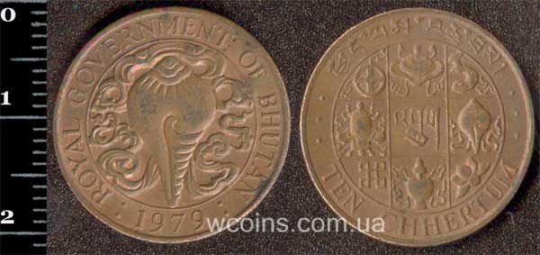 Монета Бутан 10 чертумів 1979