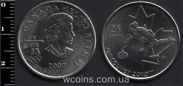 Монета Канада 25 центів 2007