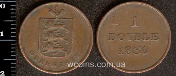 Coin Guernsey 1 double 1830