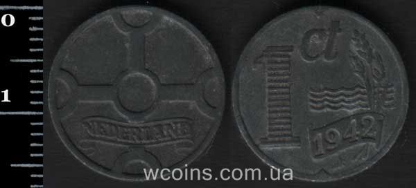 Монета Нідерланди 1 цент 1942