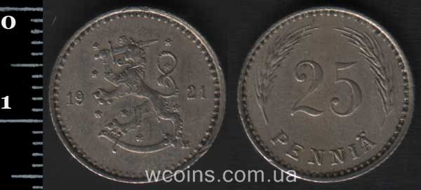 Монета Фінляндія 25 пенсів 1921