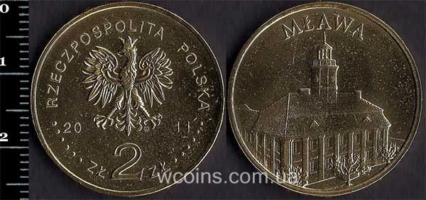 Монета Польща 2 злотих 2011 Млава