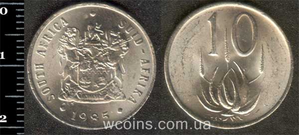 Coin South Africa 10 cents 1985