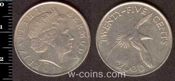 Монета Бермудські Острови 25 центів 2000