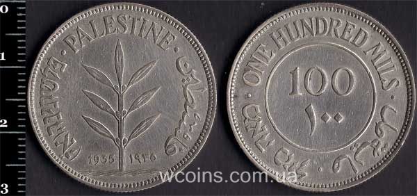 Монета Палестина 100 мілс 1935