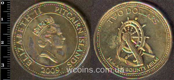 Монета Піткерн 2 долара 2009