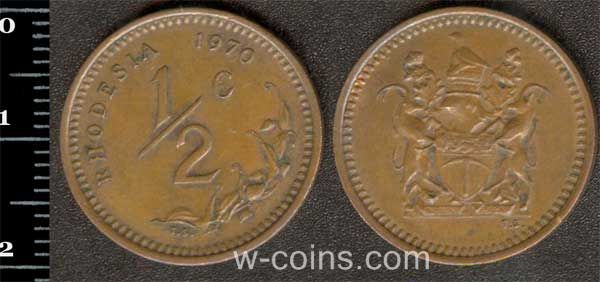 Монета Зімбабве 0,5 цента 1970