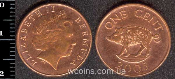 Монета Бермудські Острови 1 цент 2005