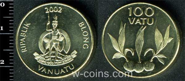 Монета Вануату 100 вату 2002