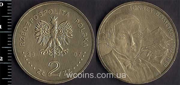 Монета Польща 2 злотих 2007 Игнацы Домейко