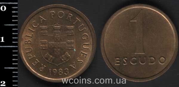 Монета Портуґалія 1 ескудо 1983