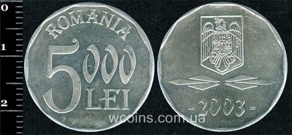 Монета Румунія 5000 лей 2003