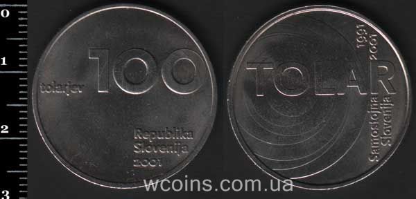 Coin Slovenia 100 tolars 2001