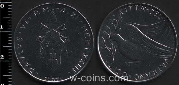 Монета Ватикан 100 лір 1973
