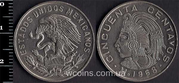 Coin Mexico 50 centavos 1968